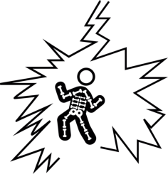 Lighting Bolt On A Person Vinyl Svg File, Free Vectors File